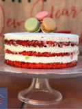 Tarta Red Velvet con ganache de chocolate blanco
