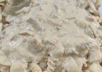 Popular Recipe Tuna Mushroom and Blue Cheese Pasta Delicious Simple