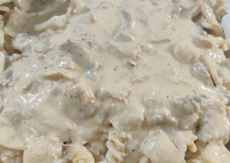 Step-by-Step Guide to Make Any-night-of-the-week Tuna, Mushroom, and Blue Cheese Pasta
