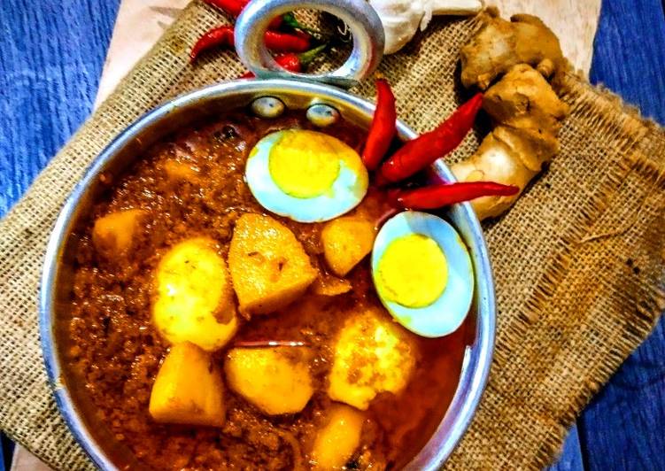 Simple Way to Prepare Super Quick Homemade Egg Potato Qorma