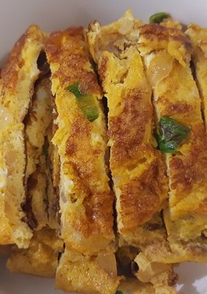 Foto resep Telur Dadar Daging Cincang (untuk anak 2+)