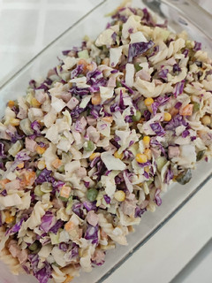 عکسی از دستور سالاد ماکارونی با ذرت
