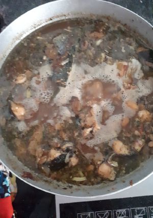 Hình của món Cá ba sa kho tương hột.