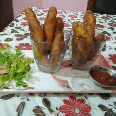A picture of Crispy potato fingers.