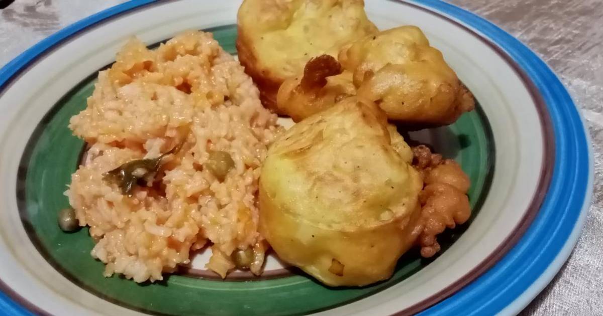 Coliflor capeada con arroz Receta de Lourdes Portillo- Cookpad