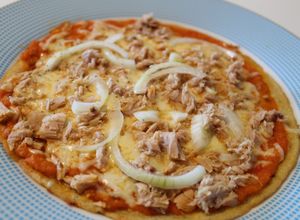 Foto de Pizza de frigideira com farinha de aveia