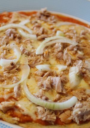 Foto de Pizza de frigideira com farinha de aveia