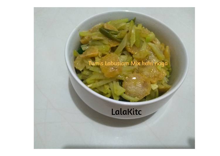 Resep Tumis Labu Siam Mix Kaki Naga, Lezat
