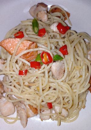 Foto resep Aglio Olio versi lokal