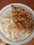 Revuelto de carne picada con huevo y zapallo italiano- calabacín