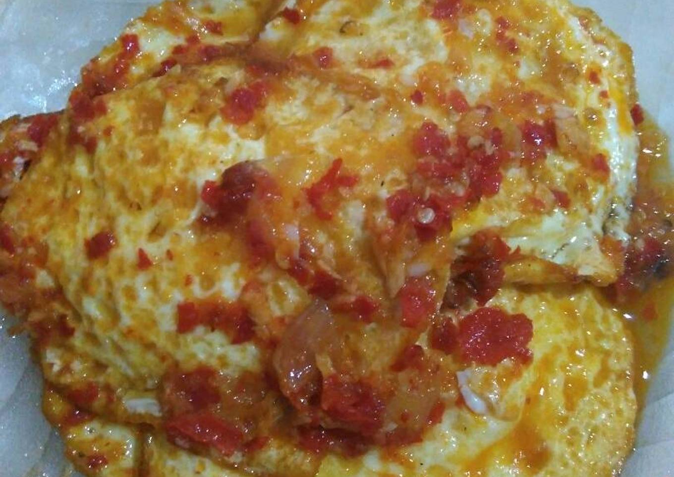 Resep Balado telur ceplok Anti Gagal