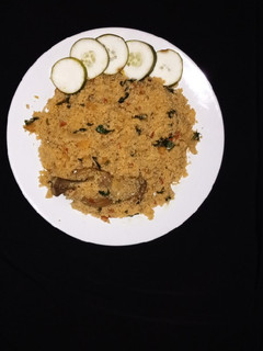 A picture of Spicy turmeric jollof couscous.