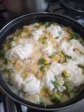 Ensalada de calabacitas con queso y crema