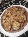 Pizza integral con berenjenas (sin levadura)