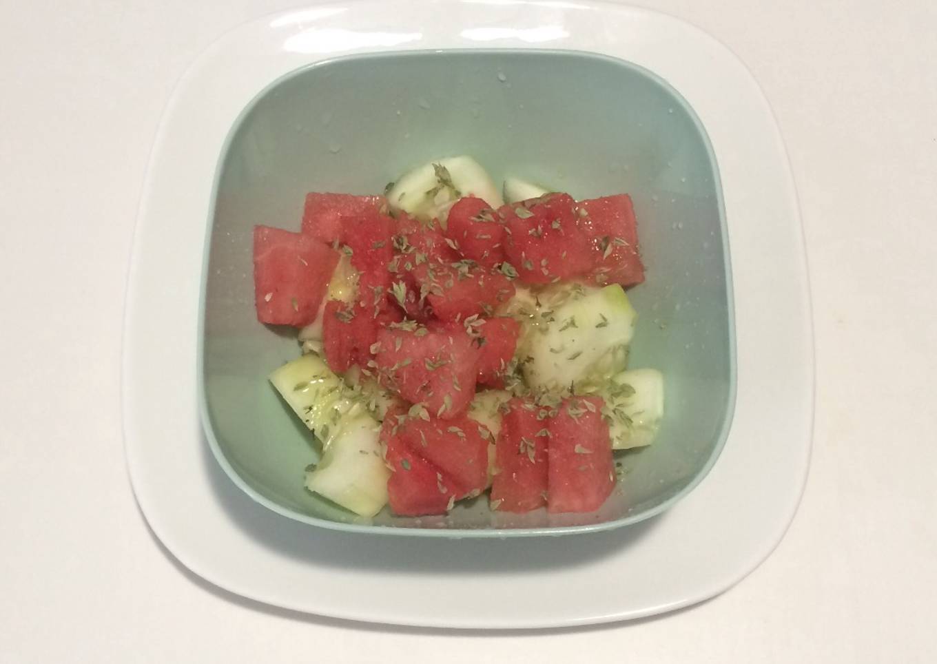 Ensalada de sandía y pepino