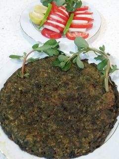 عکسی از دستور کوکو سبزی خرفه(پرپین)