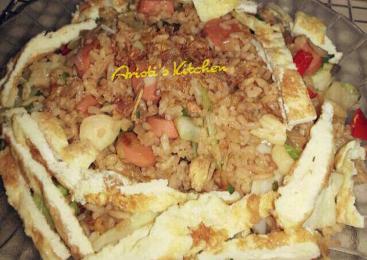 Cara mengolah Nasi goreng sosis n sayur no kecap manis Anti Gagal