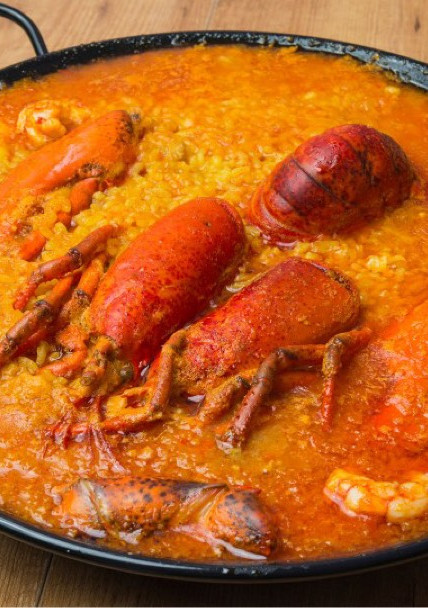 Una foto de Arroz con Bogavante y Langostinos