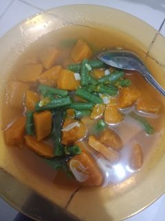 Foto resep Kuah bening labu kuning dan kacang panjang