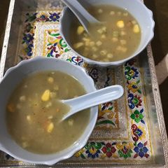 Sweet corn soup A picture of Sweet corn soup.
