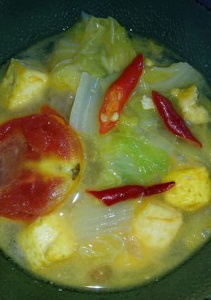 Foto resep Sawi putih kuah santan