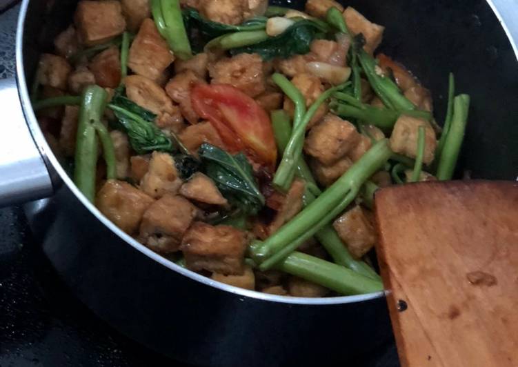 Recipe of Ultimate Kangkong topu with oyster sauce