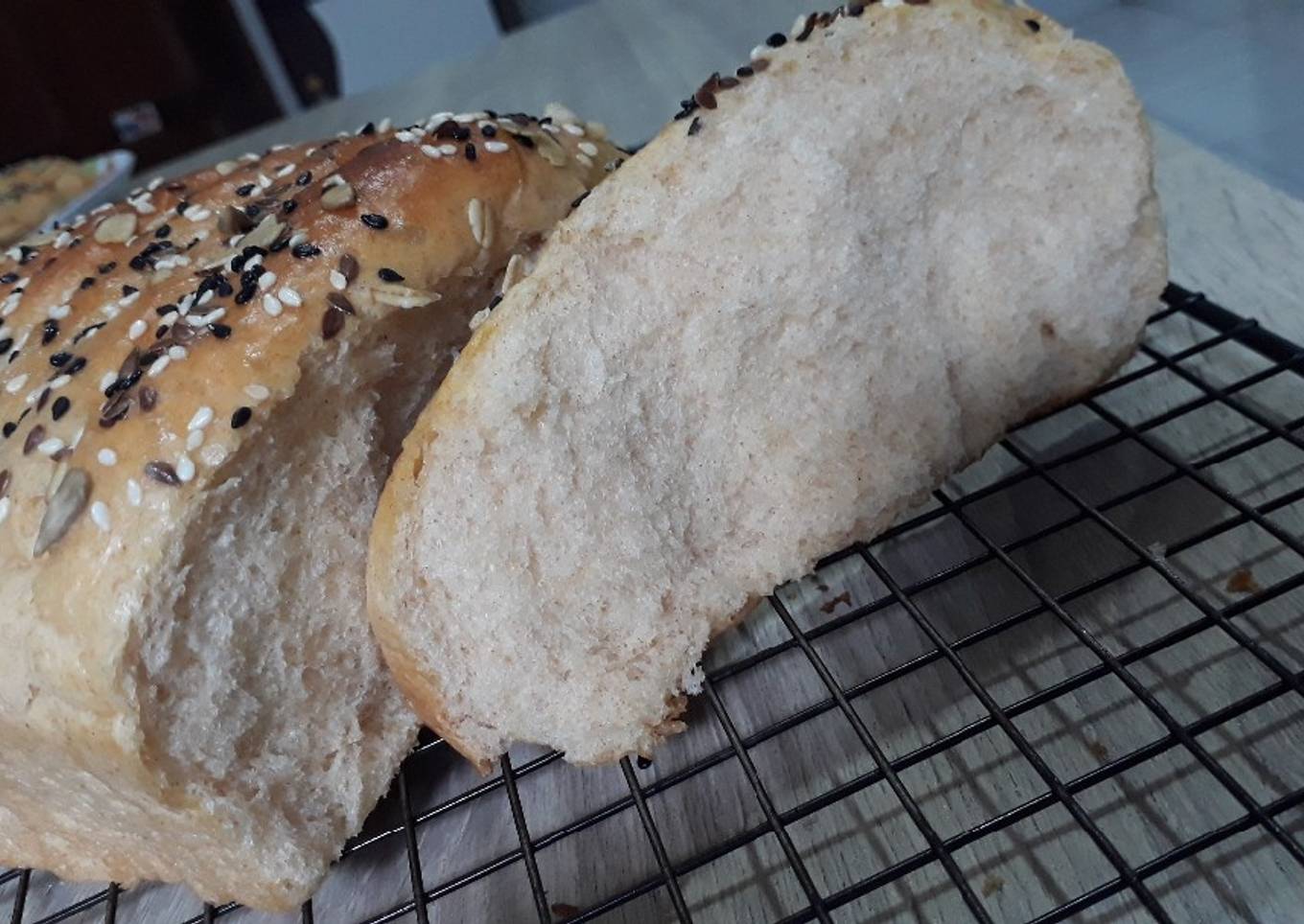 Roti sobek gandum alias whole wheat bread
