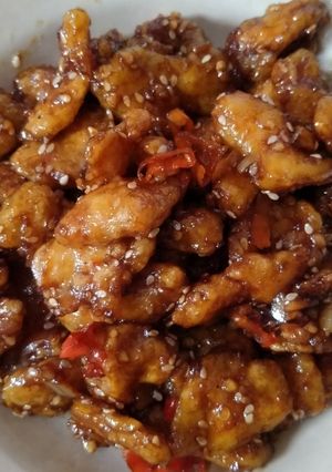 Foto resep Ayam madu wijen pedas manis