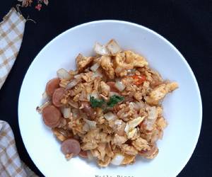 Ini Caranya Teriyaki telur orak arik amp sosis Lezat Mantap