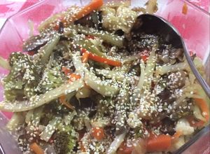 Una foto de Verduras salteadas