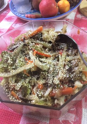 Una foto de Verduras salteadas