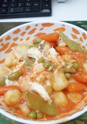 Una foto de Gnocchis con menestra
