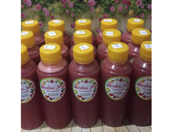 Bagaimana Menyiapkan Diet Juice Strawberry Watermelon Raspberry Red Radish Mint, Enak Banget