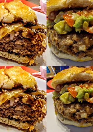 Una foto de Hamburguesas caseras 🍔🍔🍔