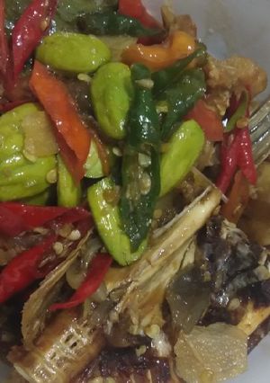 Foto resep Tumis pedes tulang asin jambal pete