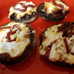 A picture of My Stuffed Portobello Mushrooms.