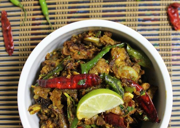 Recipe of Any-night-of-the-week Spicy &amp; Tangy Dry Mutton Fry