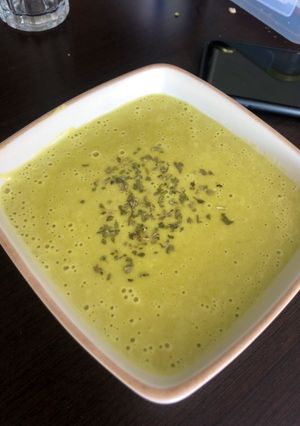 Una foto de Crema de espárragos