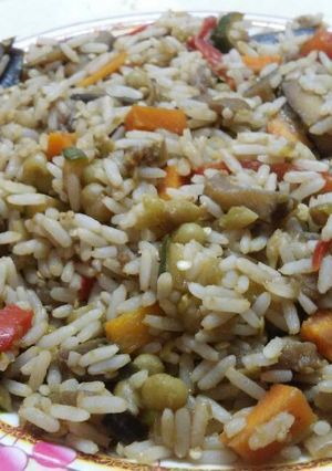 Una foto de Arroz con salteado de verduras