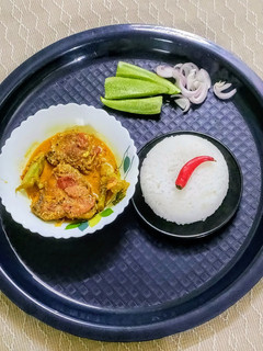 A picture of High Protein Rohu Curry with Mustard Paste.