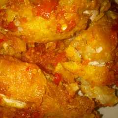 A picture of Ayam geprek rumahan.