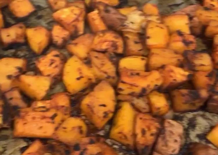 Recipe of Quick Roasted sweet potatoes, acorn, & butternut squash