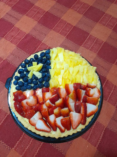 Una foto de Tarta de frutas chilena