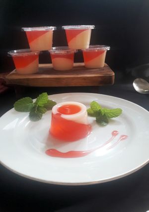 Foto resep Puding merah putih