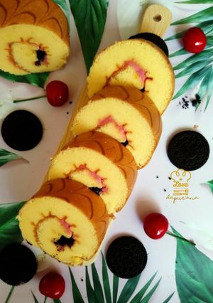 Foto resep Bolu gulung toping oreo