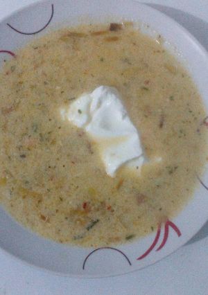 A picture of Vegetarian soup.