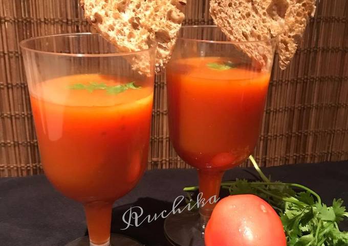 Simple Way to Prepare Homemade Gazpacho Tomato soup