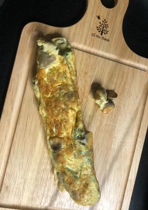 Hình của món Trứng cuộn nấm rơm.