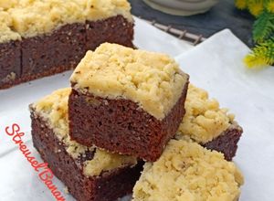 Foto resep Streusel Banana Brownies