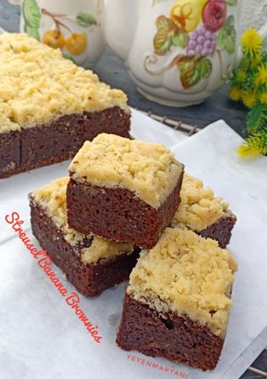 Foto resep Streusel Banana Brownies